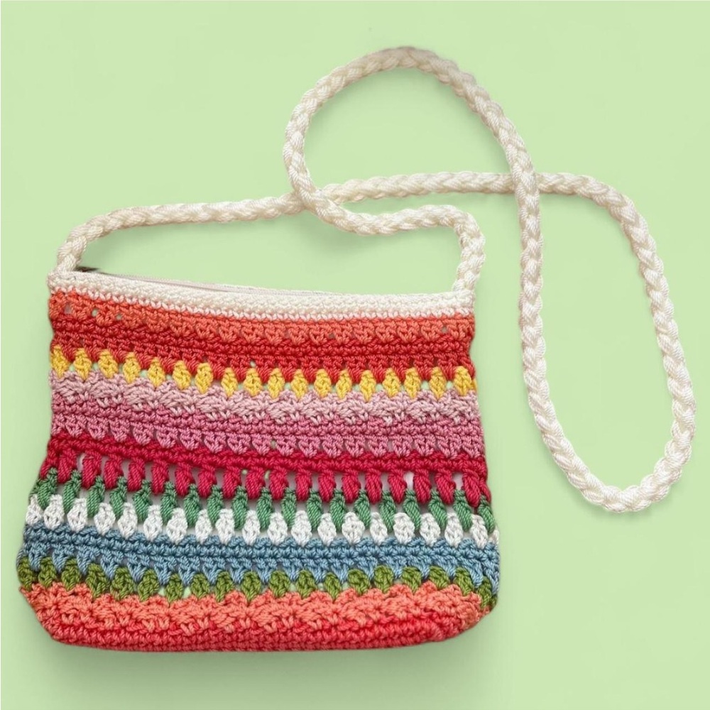 Colorful Crochet Crossbody Bag